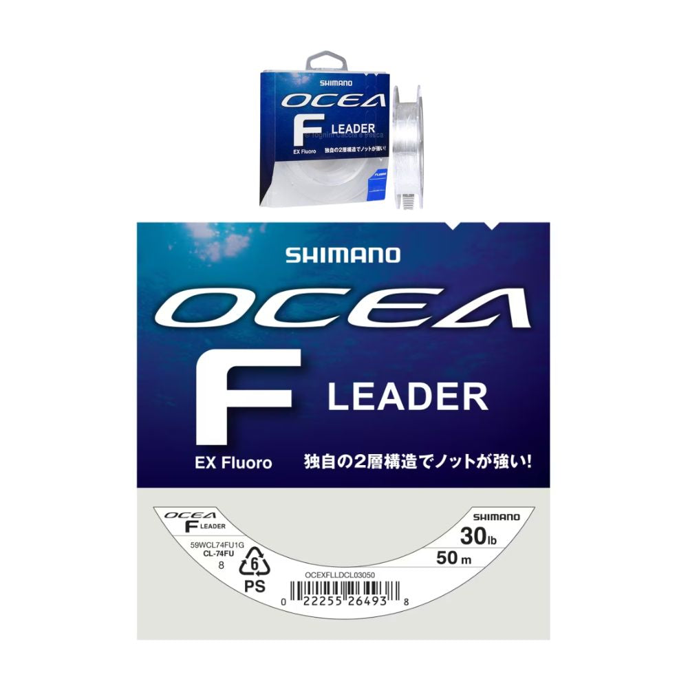 Shimano Ocea F Leader Ex Fluoro 30Ib 0.476mm 50m Colore Clear