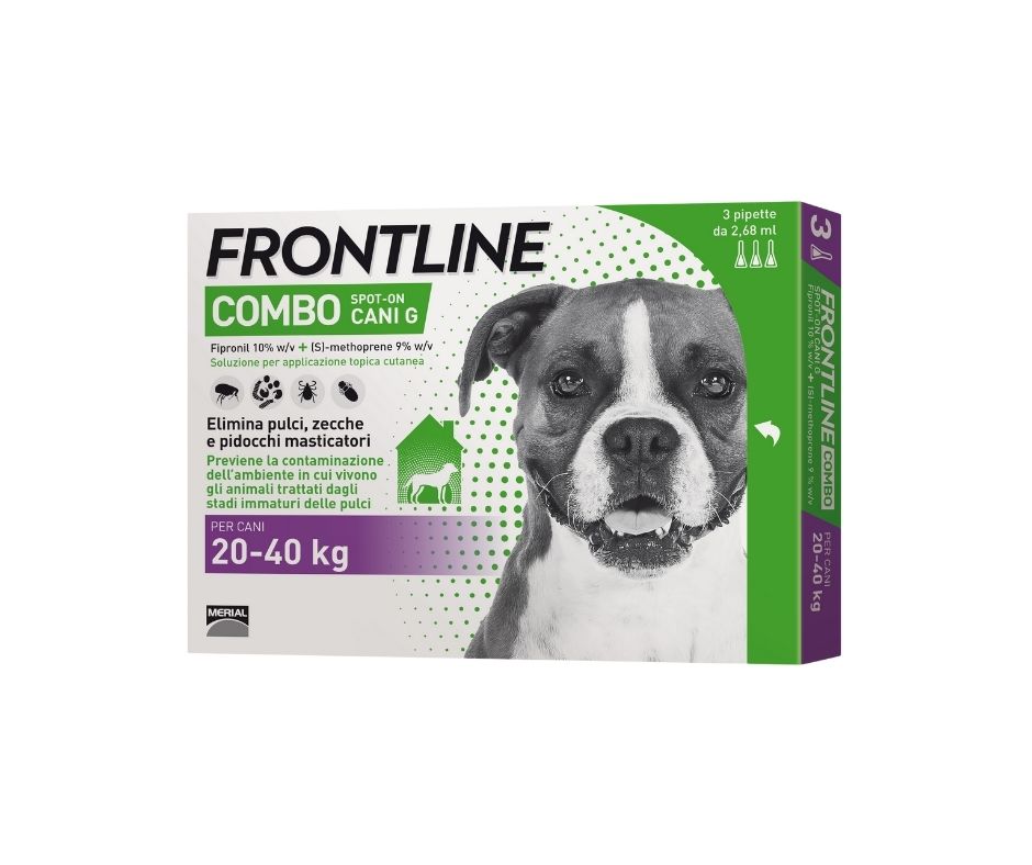 Frontline Combo Spot On 3 Pipette 2.68ml Cani 20-40Kg - Animaliapet
