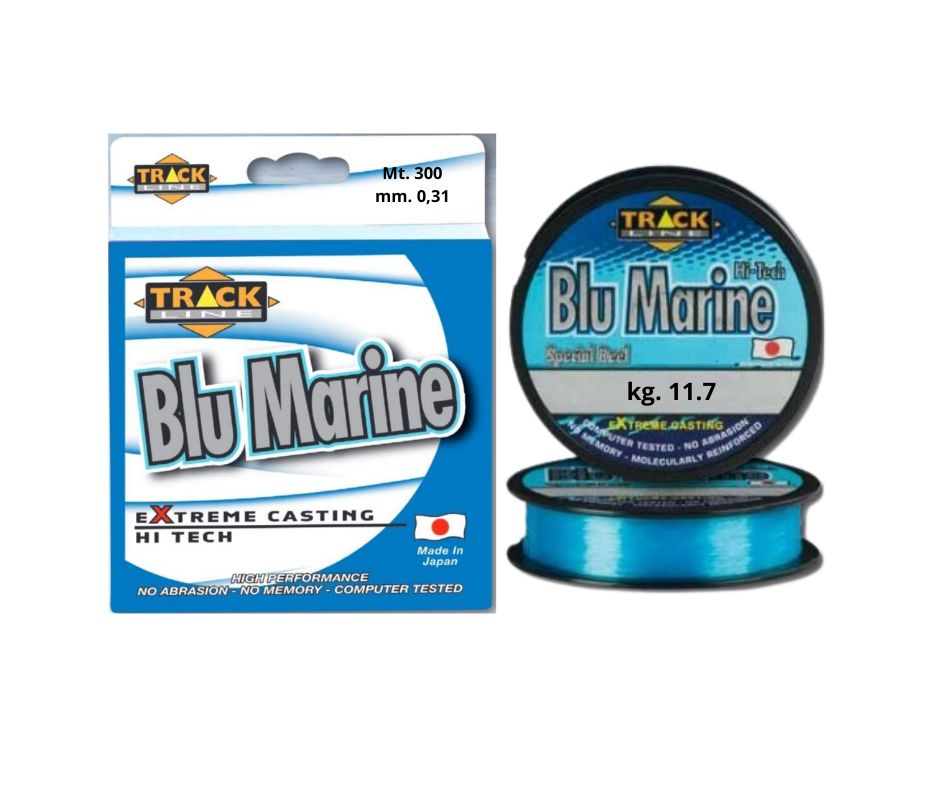 Track Line Blu Marine 0.31mm 11.7kg 300mt Monofilo per la Pesca