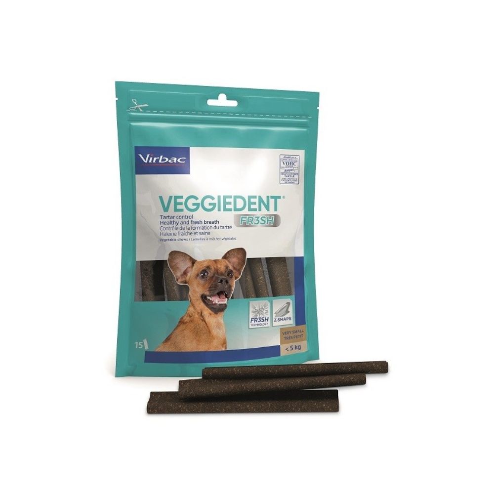 Virbac Veggiedent Fresh XS Snack per Igiene orale Per Cani <5kg
