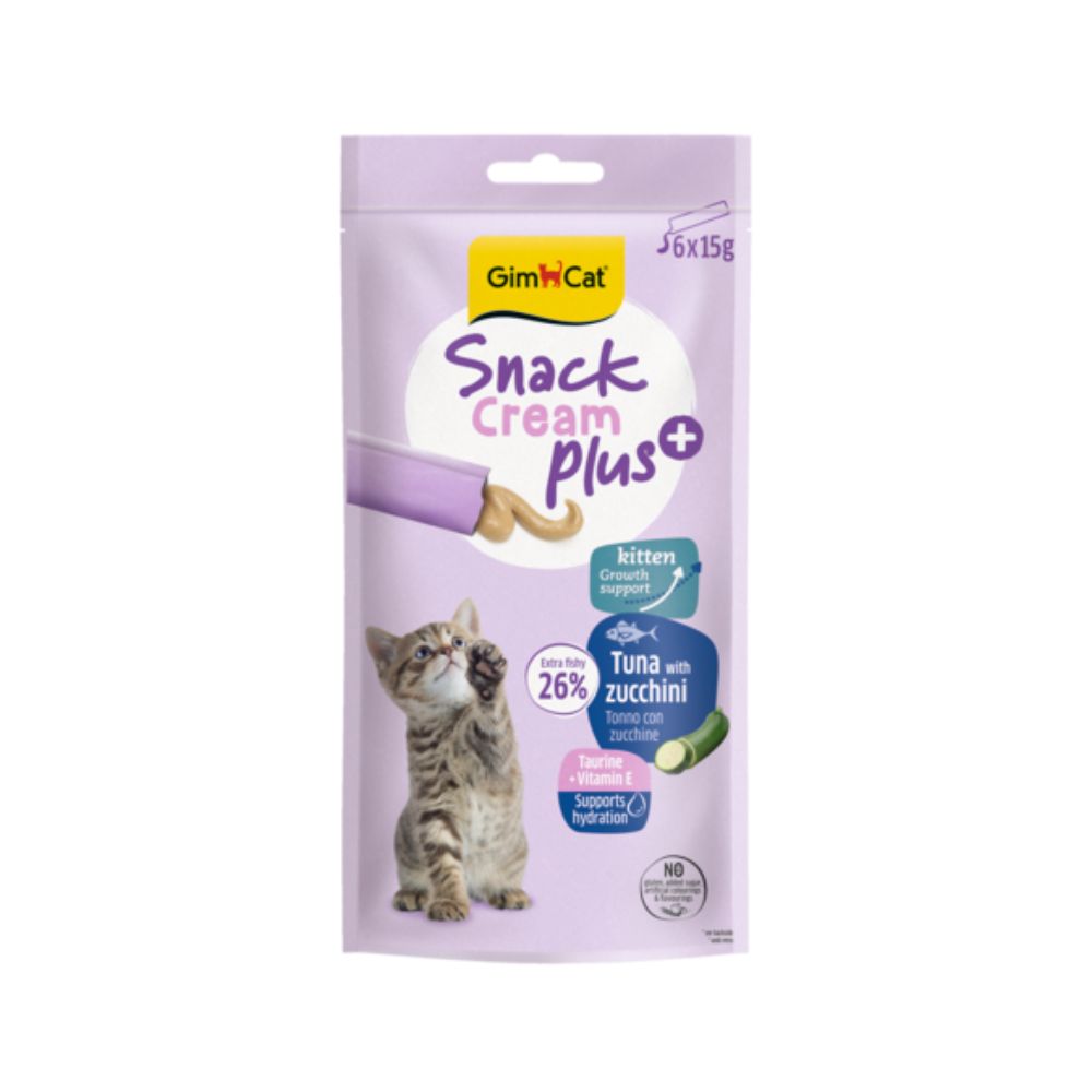 Gimborn GimCat Cream Plus Kitten Tonno e Zucchine 6x15g Snack per Gattini