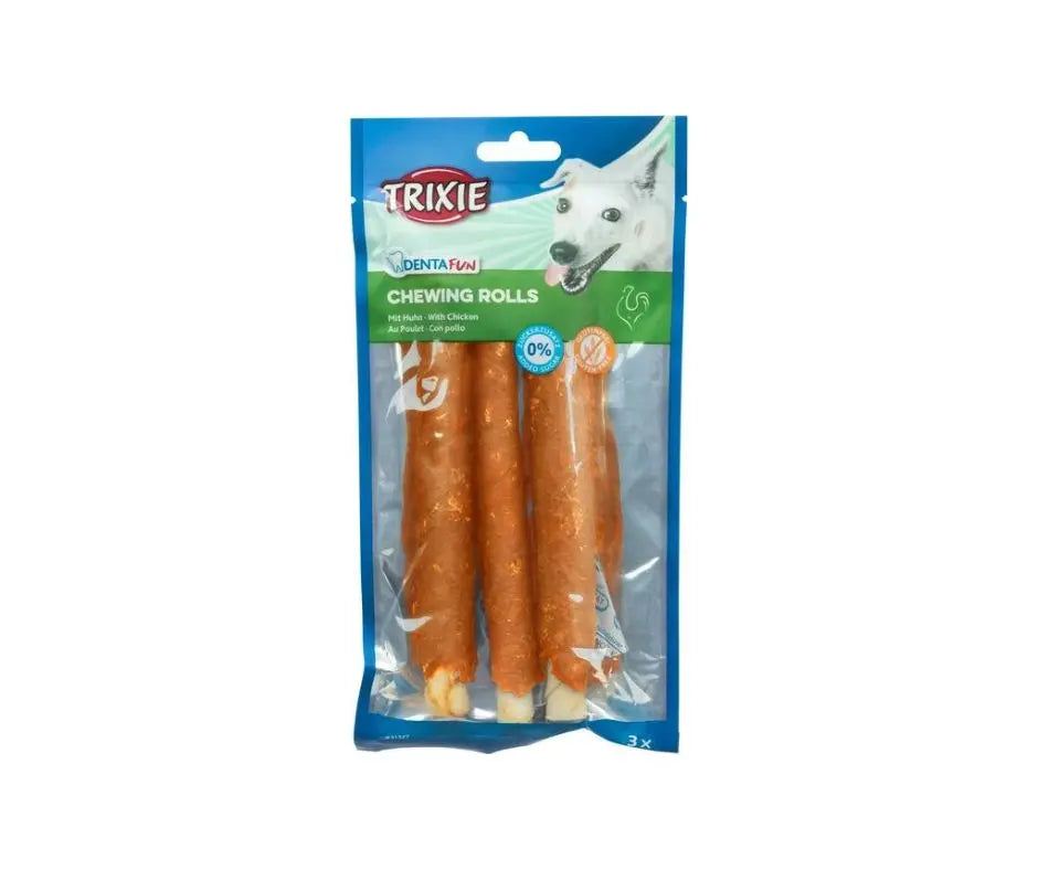 Trixie DentaFun Chewing Rolls con Pollo 17cm 3pz 140g Snack per CaniSnack per caniAnimaliapet