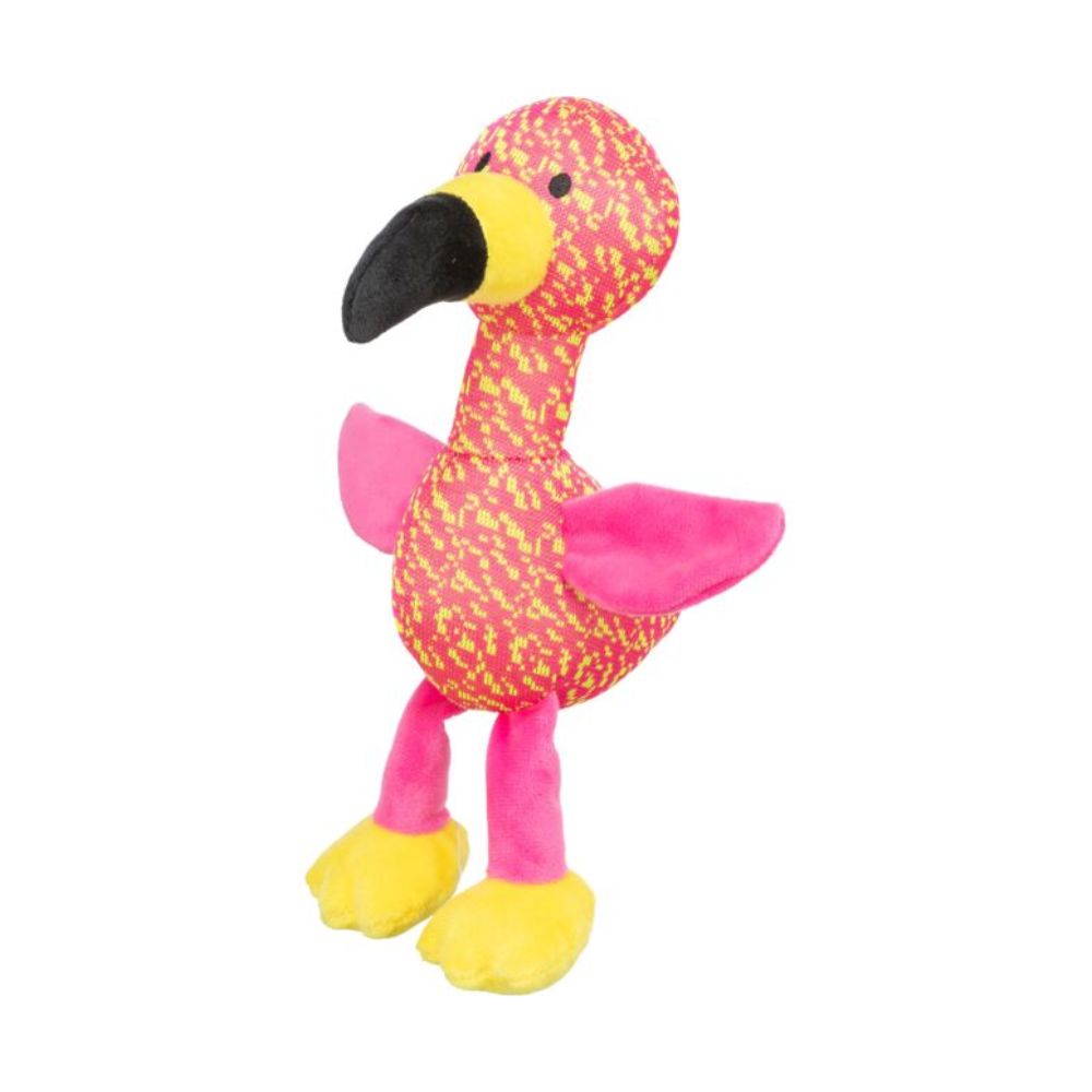 Trixie Fenicottero in peluche con squittio e fruscio Gioco per cani 32cm