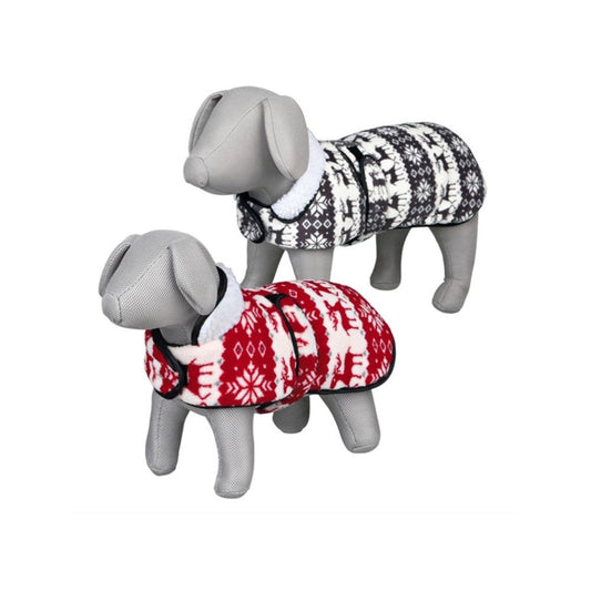 Trixie Cappottino Santa Grigio e Bianco Tg. XS 30cm per cani