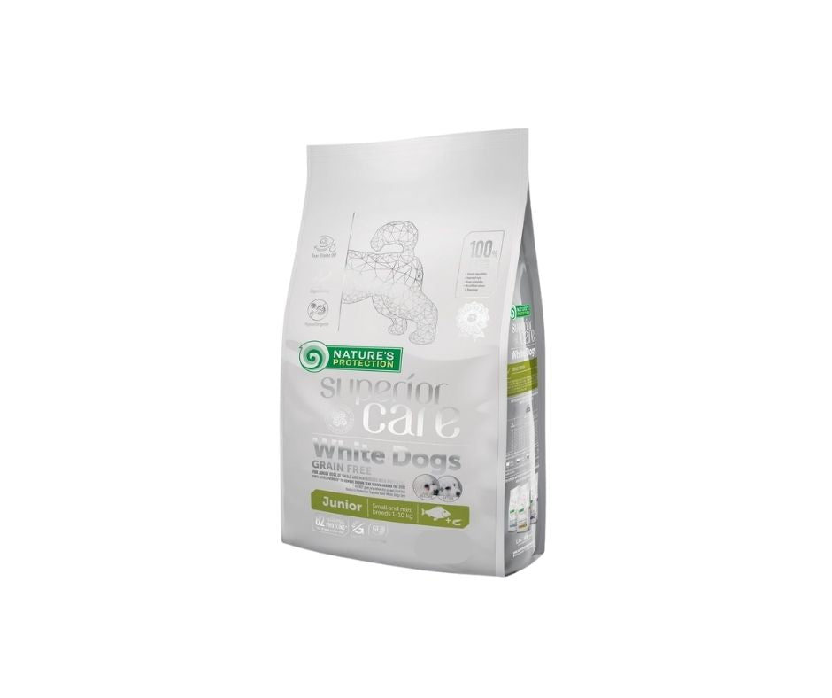 Nature's Protection White Dogs Pesce Bianco Junior 10kg Crocchette Cuccioli Nature's Protection