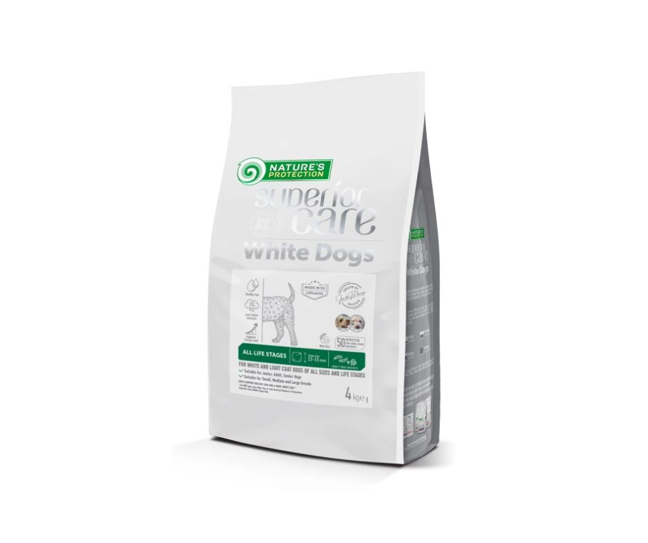 Nature's Protection White Dogs Insetti Adult 4kg All Sizes and Life Stages Crocchette Cani - Animaliapet