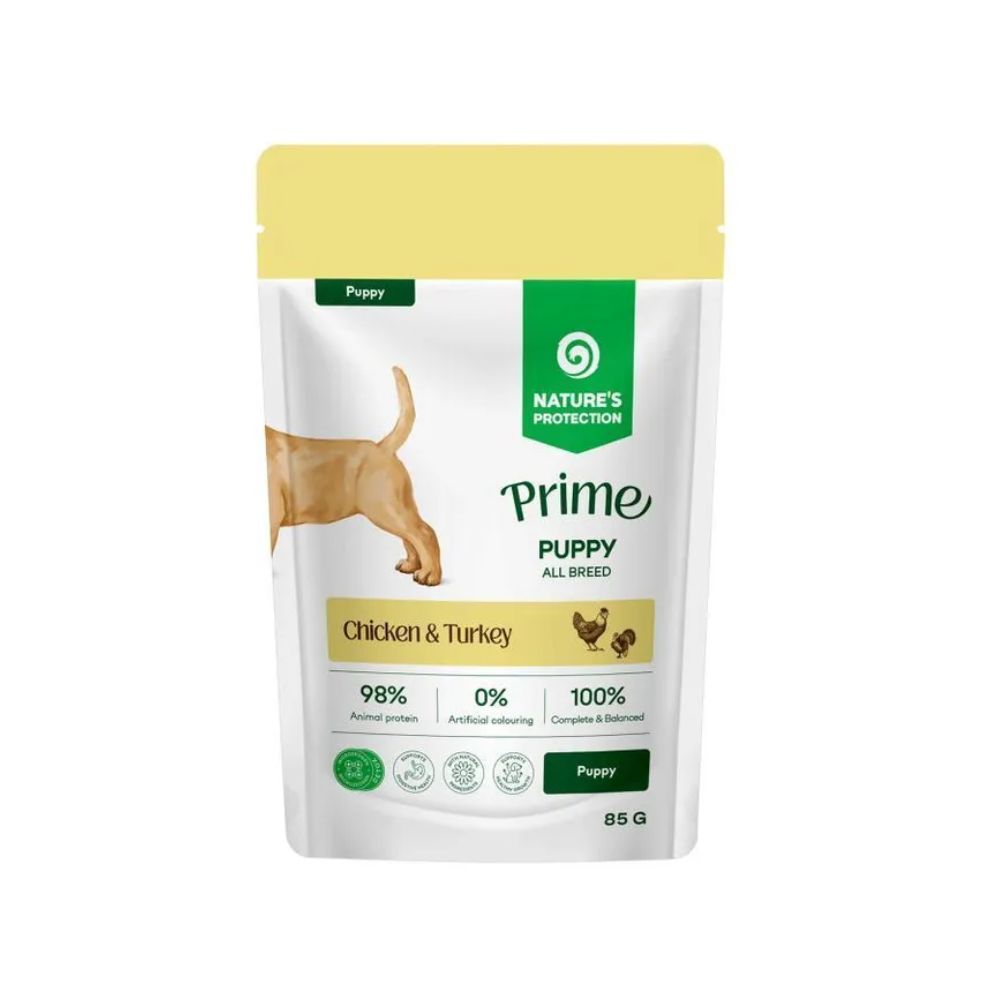 Nature's Protection Prime Pollo e Tacchino 85g Bustina per Cani Cuccioli