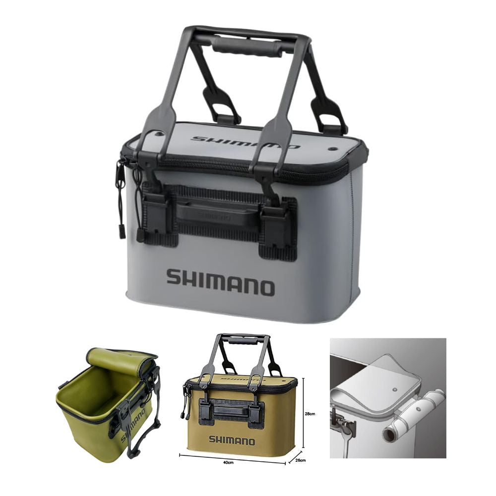 Shimano Borsa Buckan EV BK-016Q Grigio 26x40x28cm Borsa Accessori per la Pesca