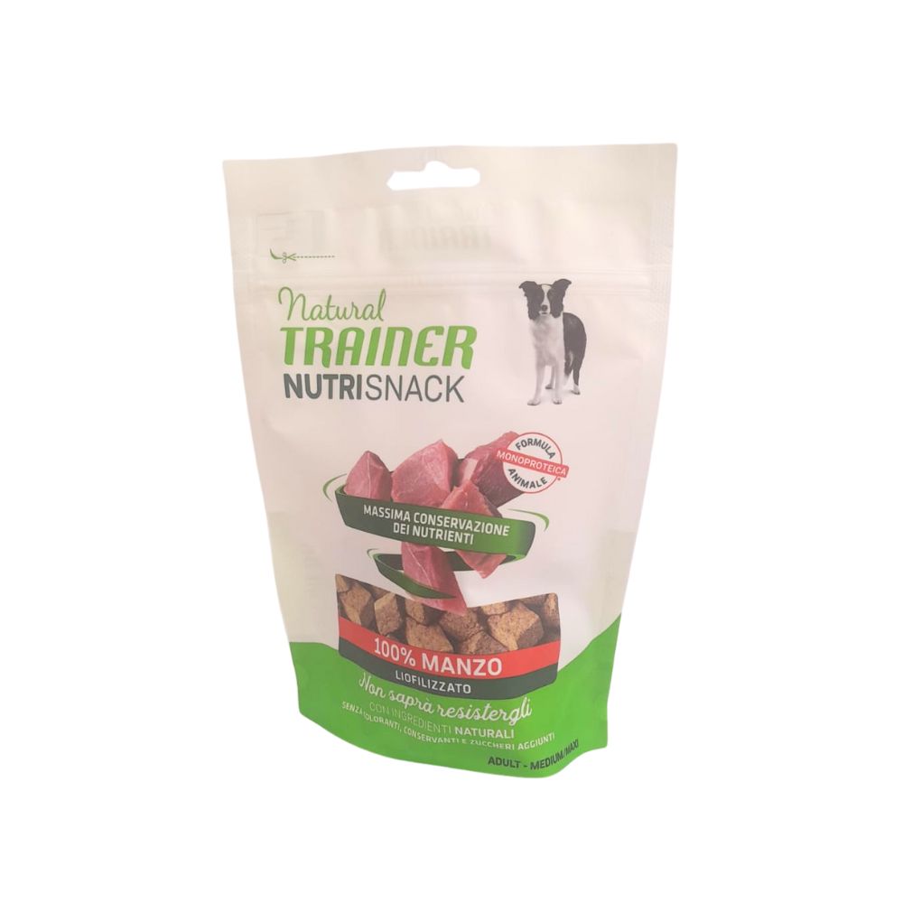 Trainer Nutri Snack Manzo Liofilizzato 50g Snack Cani Adult Medium Maxi