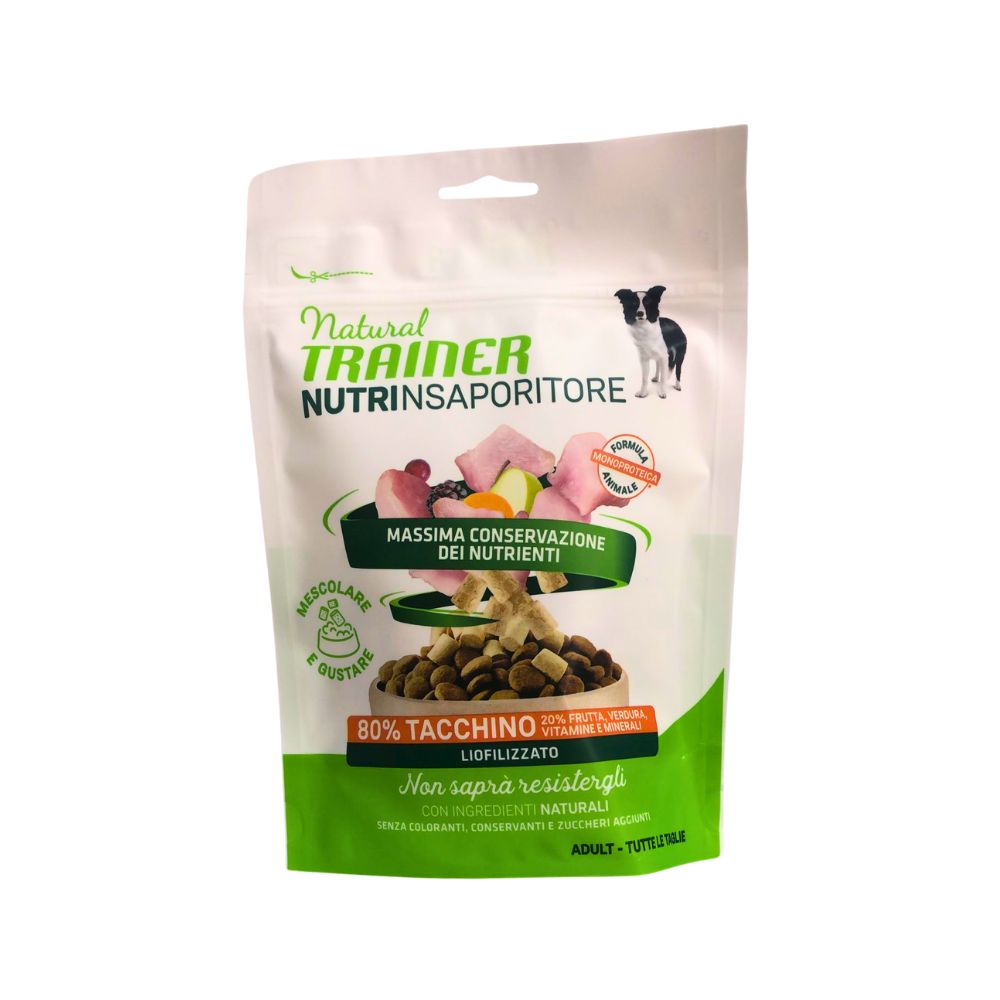 Trainer Nutri Insaporitore Tacchino Liofilizzato 40g Snack Cani Adult