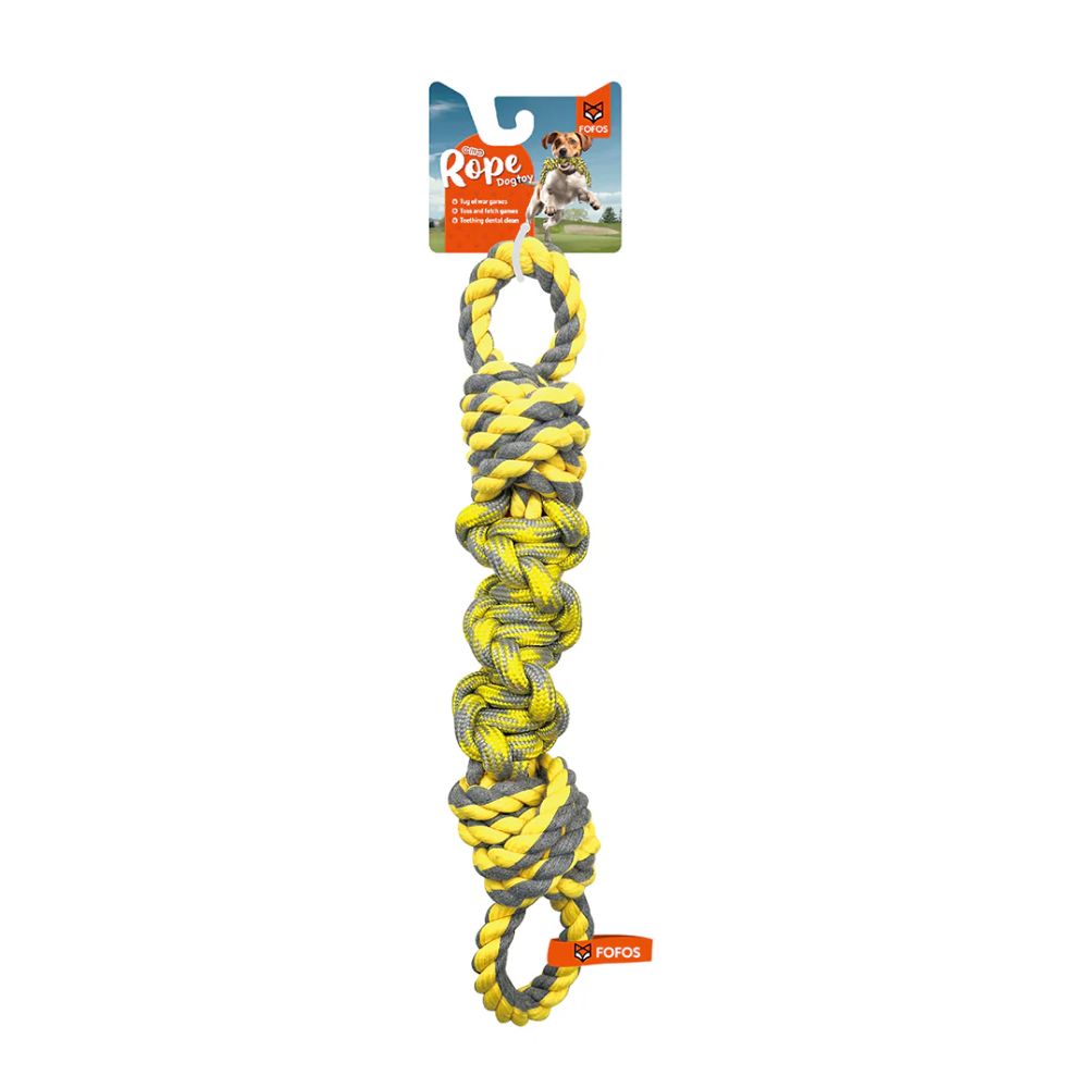 Fofos Flossy Rope Corda Gialla 44cm Gioco per Cani