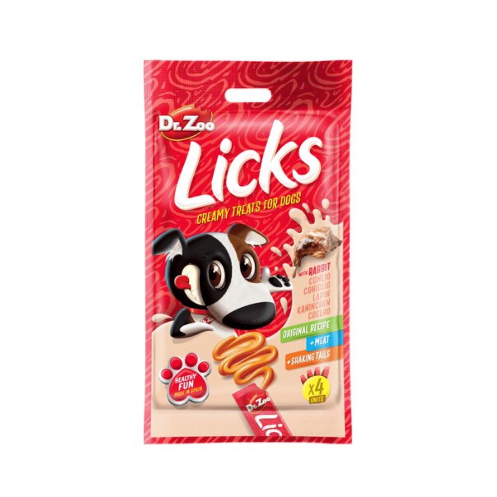 Dr. Zoo Licks Coniglio Creamy Snack per Cani 4x15g