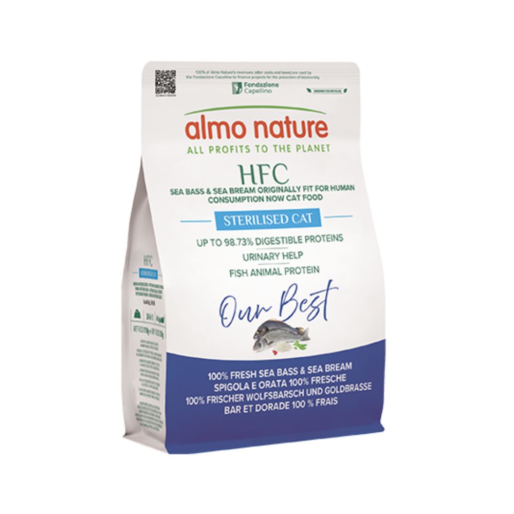Almo Nature HFC Our Best Sterilised Spigola e Orata 1,2Kg Crocchette Gatti Adulti