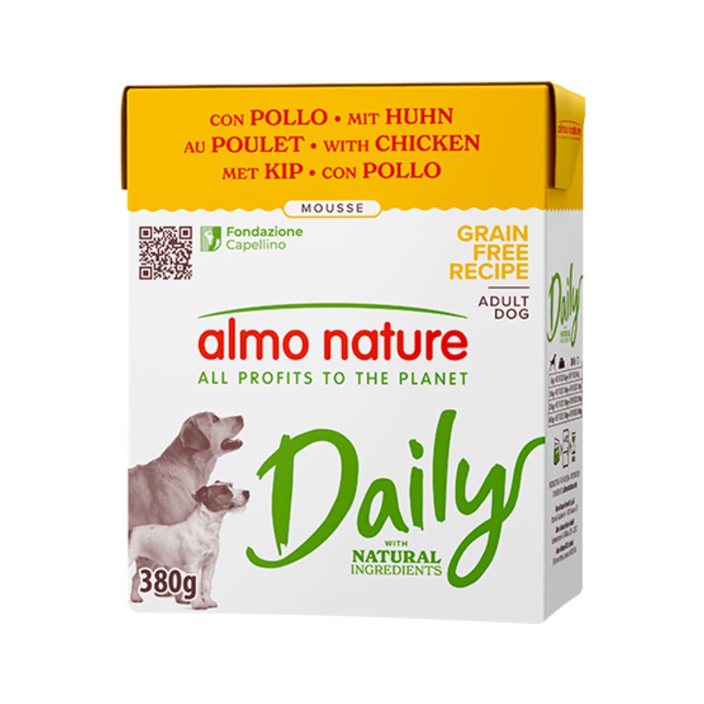 Almo Nature Daily Mousse Pollo 380g Tetra Recart Cani