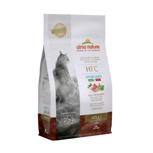 Almo Nature HFC Sterilised Con Manzo Fresco Crocchette 1.2kg Gatti Adulti
