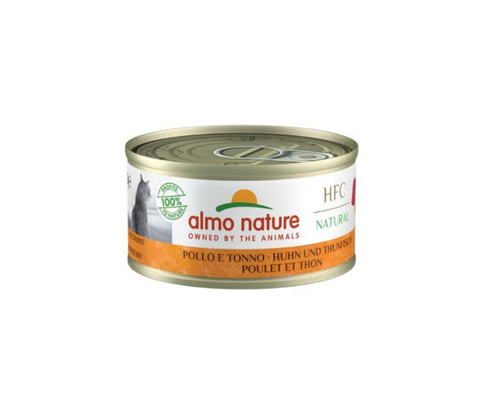 Almo Nature HFC Natural Pollo e Tonno 70g Lattina Gatti Adulti - Animaliapet
