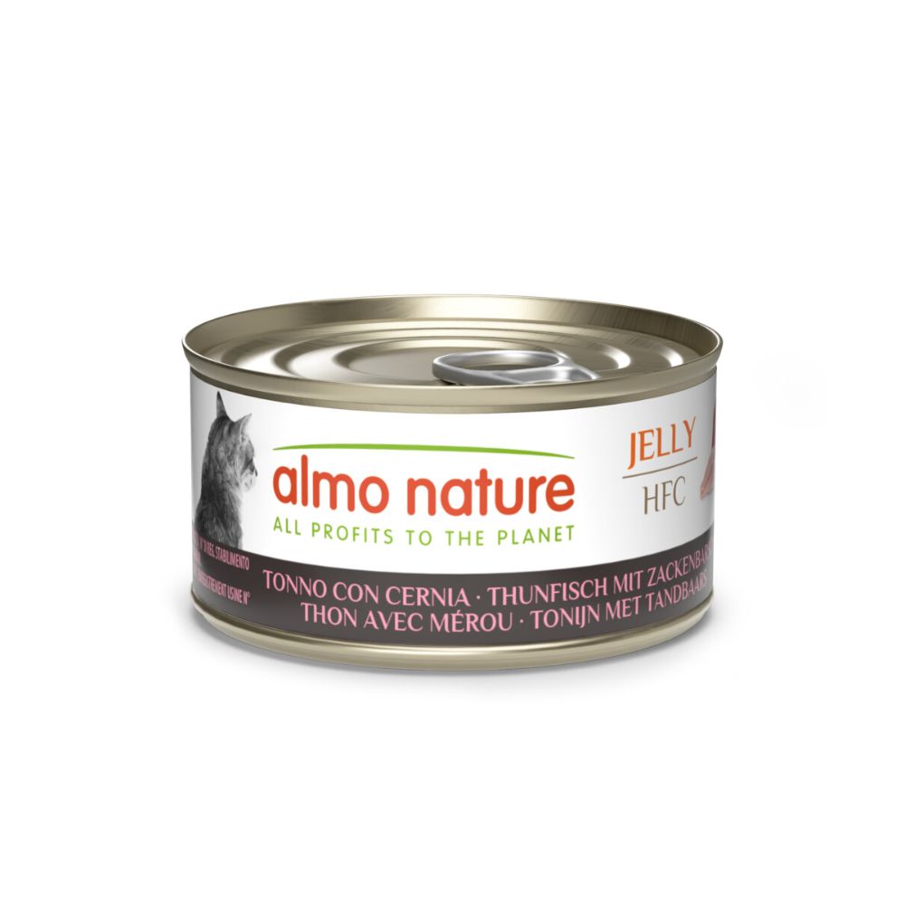 Almo Nature HFC Jelly Tonno e Cernia 70g Lattina Gatti Adulti