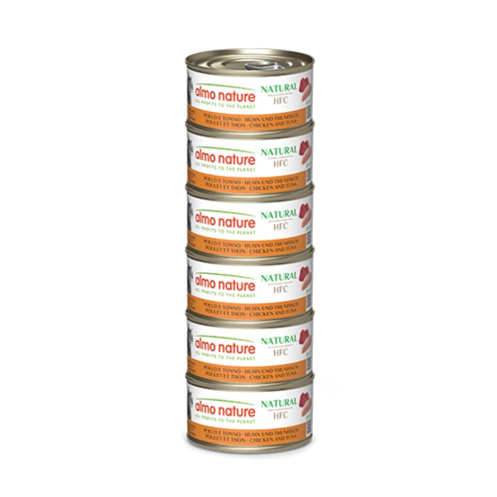 Almo Nature Megapack Pollo e Tonno 6x70g Lattina Gatti Adulti