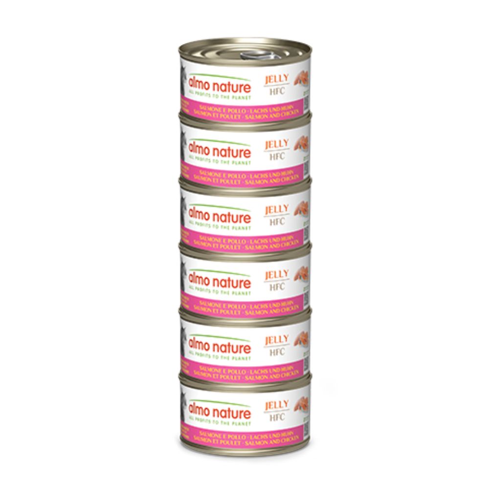 Almo Nature Megapack Jelly Salmone e Pollo 6x70g Lattina Gatti Adulti