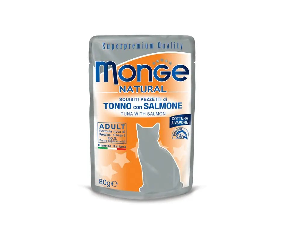 Monge Superpremium Tonno Con Salmone Adult Bustine 80g Gatti AdultiBustina Umido GattiAnimaliapet
