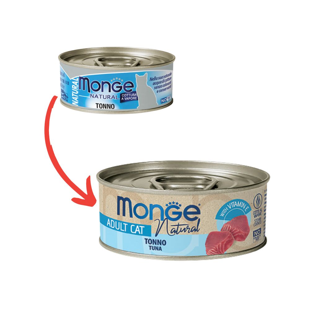 Monge Natural Tonno Lattina 80g Gatti Adulti