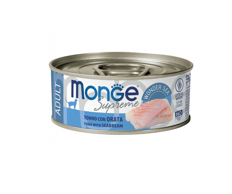 Monge Supreme Adult Tonno con Orata Lattina 80g Gatti - Animaliapet