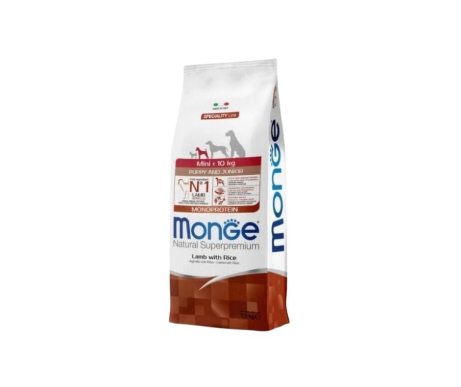 Monge SpecialityLine Mini Puppy Agnello Riso 7,5Kg Cani Cuccioli Monge