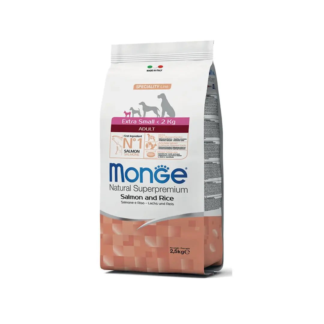 Monge Extra Small Adult Salmone e Riso 2,5Kg Crocchette CaniCrocchette CaniAnimaliapet