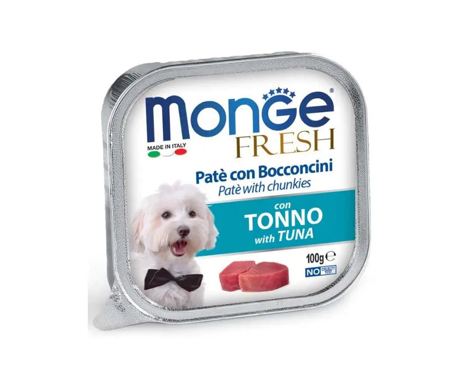 Monge Fresh Tonno Paté e Bocconcini Vaschetta 100g Cani AdultiVaschetta Umido CaniAnimaliapet
