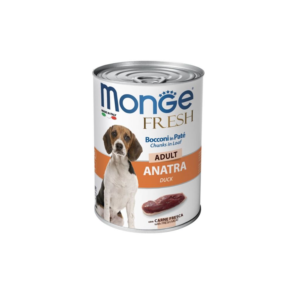 Monge Fresh Bocconi In Paté Con Anatra 400g Lattina Cani