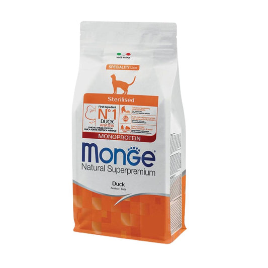 Monge Sterilised Monoprotein Anatra 10Kg Crocchette Gatti