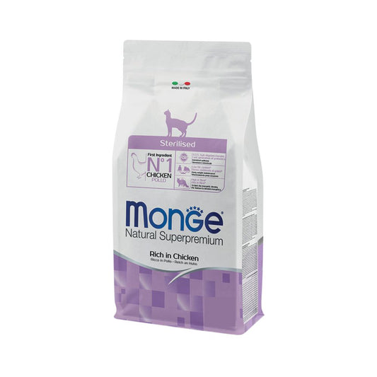 Monge Sterilised Pollo 10kg Crocchette Gatti Adulti