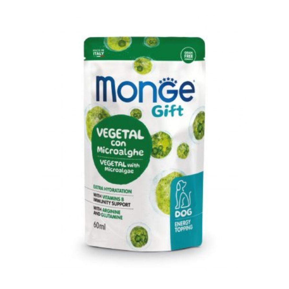 Monge Gift Energy Topping Vegetal con Microalghe 60ml Snack Cani