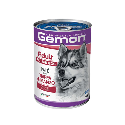 Gemon All Breeds Adult Paté con Trippa di Manzo 400g Lattina Cani