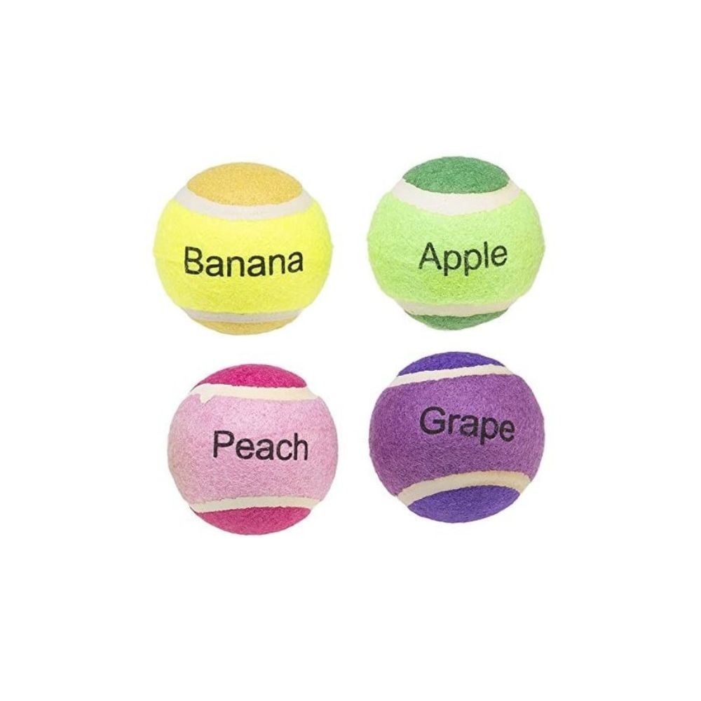 Gimborn Set 4 Palline da Tennis Gusto Frutta Gioco per Cani