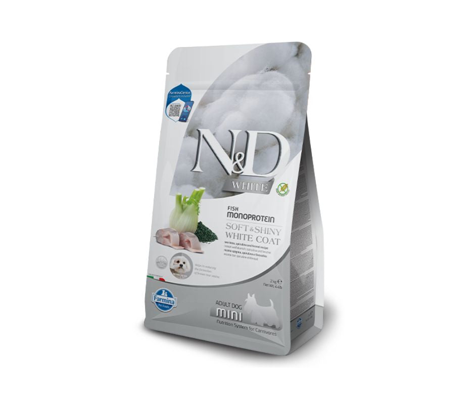 Farmina N&D White Spigola Spirulina e Finocchio 2kg Crocchette Cani Mini Adult - Animaliapet