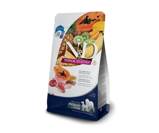 Farmina N&D Tropical Agnello 10kg Crocchette Cani Medium Maxi Adult Farmina