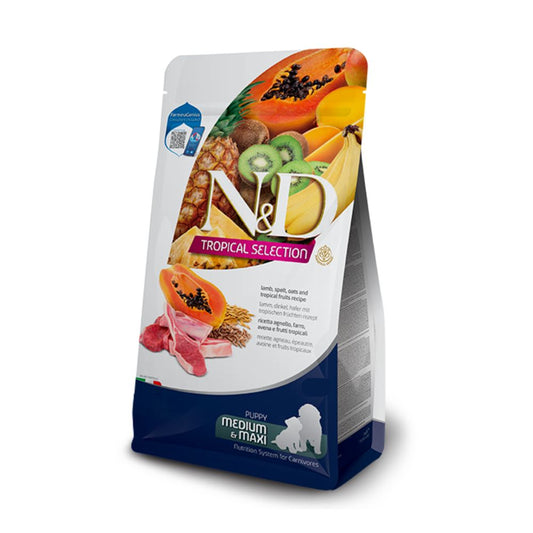Farmina N&D Tropical Agnello 10kg Crocchette Cani Medium Maxi Puppy
