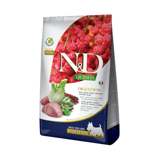 Farmina N&D Quinoa Digestion Agnello Mini Adult 7Kg Crocchette Cani