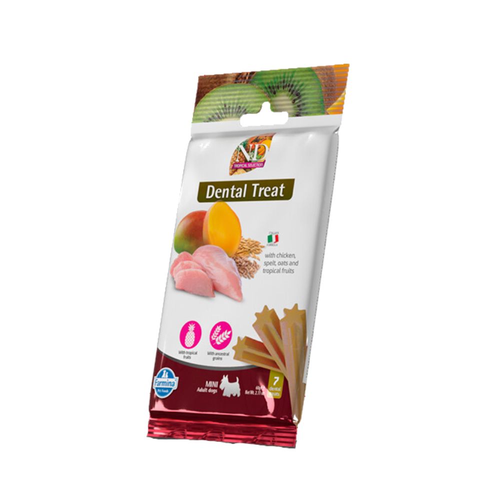 Farmina Snack Cani N&D Tropical Dental Treat Pollo 60g Mini Adult Scadenza Prodotto 03/12/2025