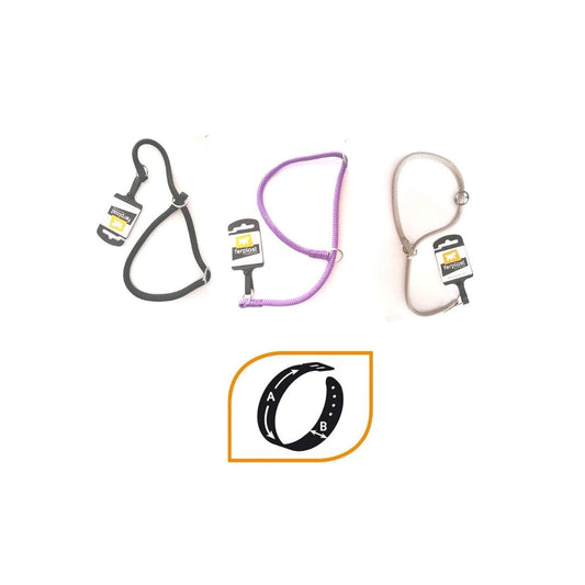 Ferplast SPORT CS 8/50 Collare semi-strangolo per Cani Nero, Grigio o Viola - Animaliapet