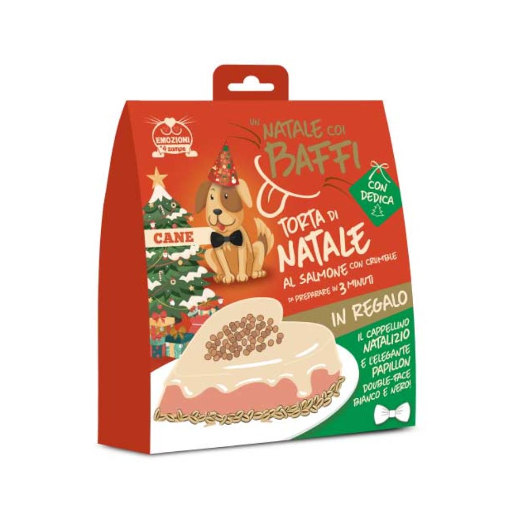 Un Natale Coi Baffi Torta di Natale al Salmone con Crumble Snack per cani 157g