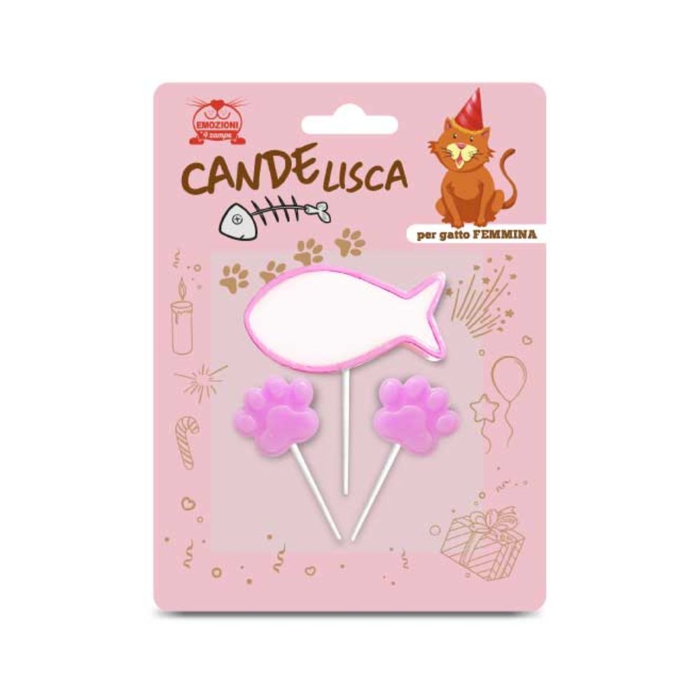 CANDELISCA per Gatto Femmina Rosa Kit 3 pezzi