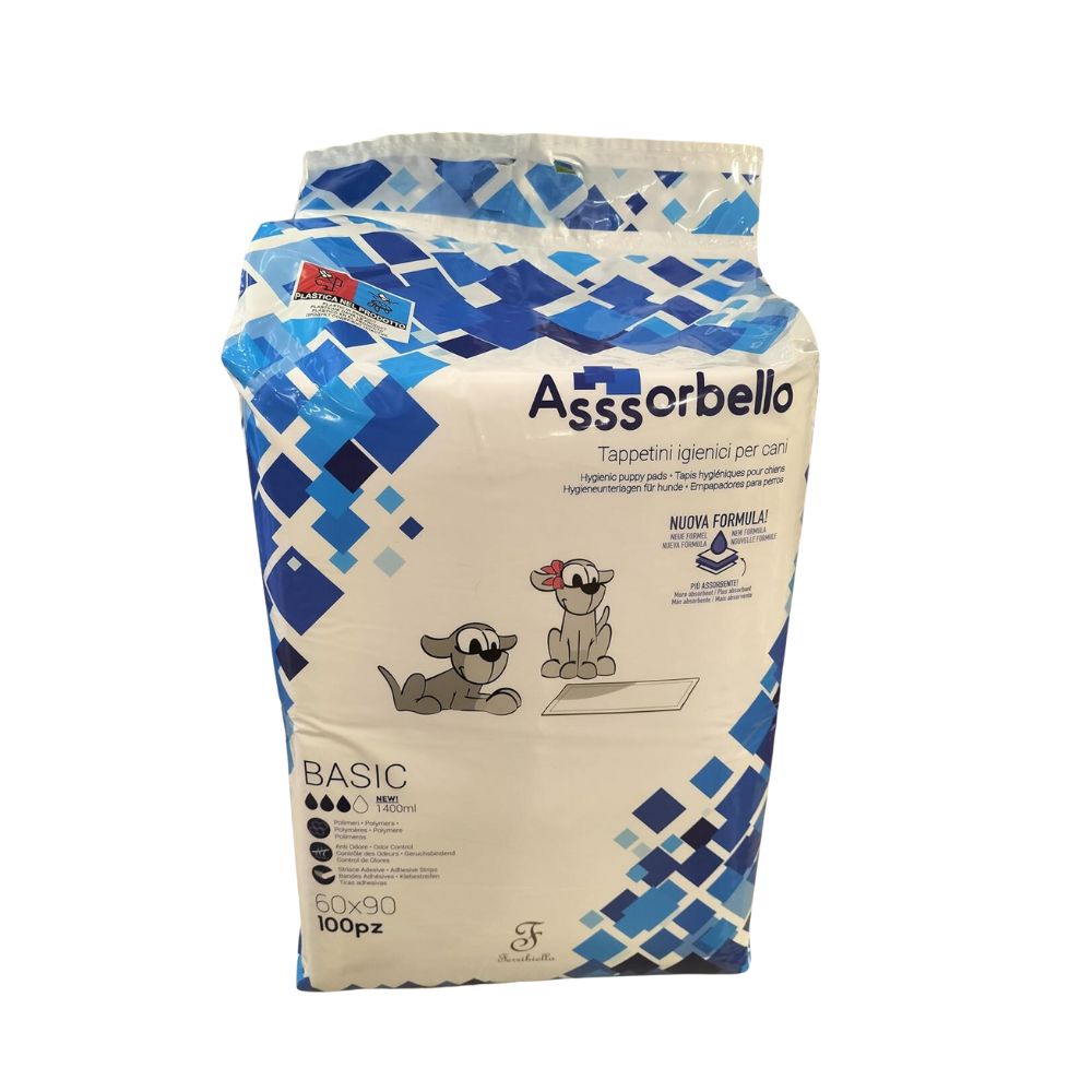 Ferribiella Assorbello Basic Tappetini Igienici Per Cani 60x90 100pz 1400ml
