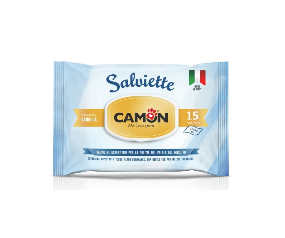 Camon Salviette Detergenti Pocket Vaniglia 15pz Cani e Gatti - Animaliapet