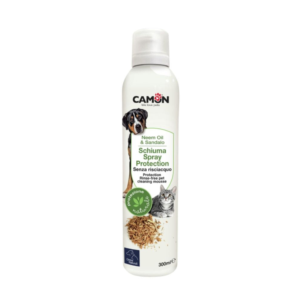 Camon Schiuma Spray Olio di Neem e Sandalo 300ml per Cani e Gatti