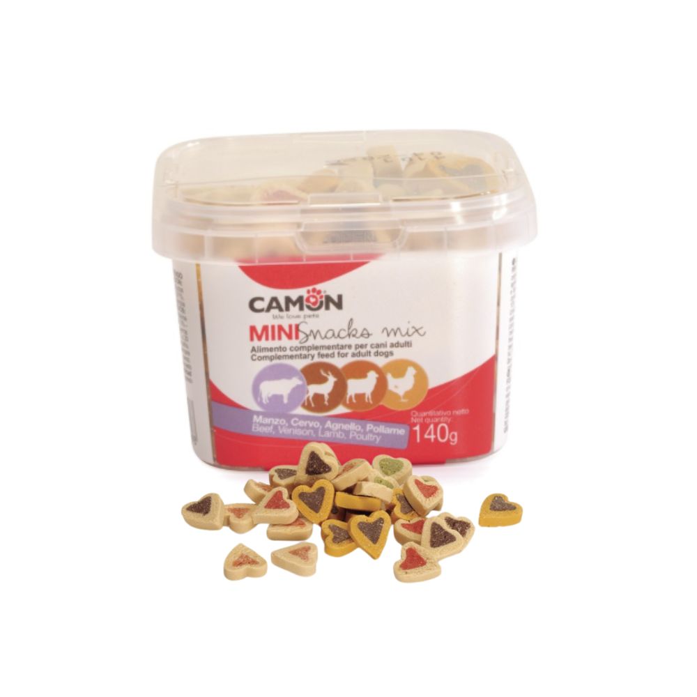 Camon Mini Snack Cuoricini in mix di gusti 140g Snack Cani
