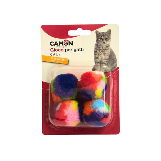 Camon Palline Colorate con Catnip Gioco per Gatti