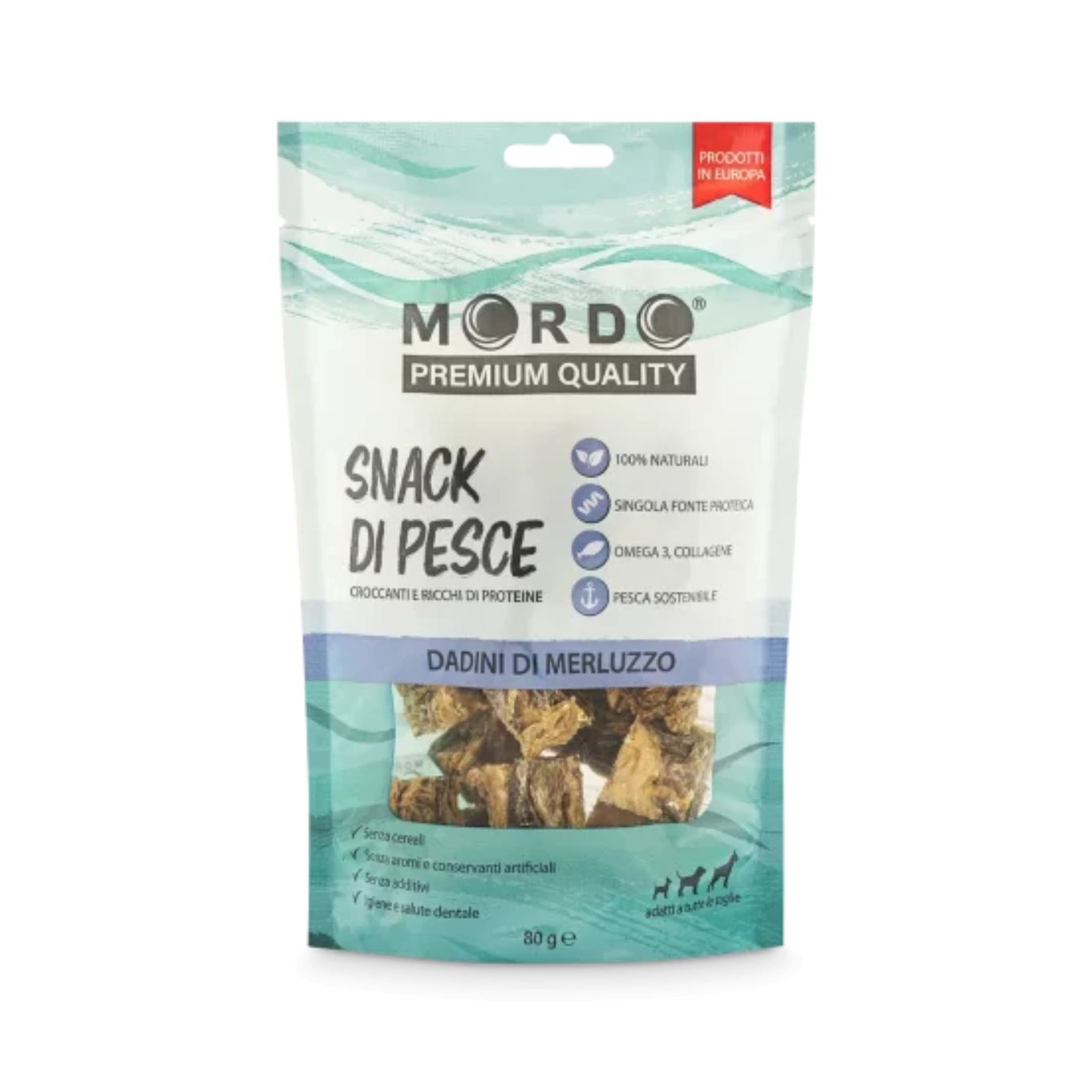 Mordo Dadini di merluzzo Snack per Cani 80g