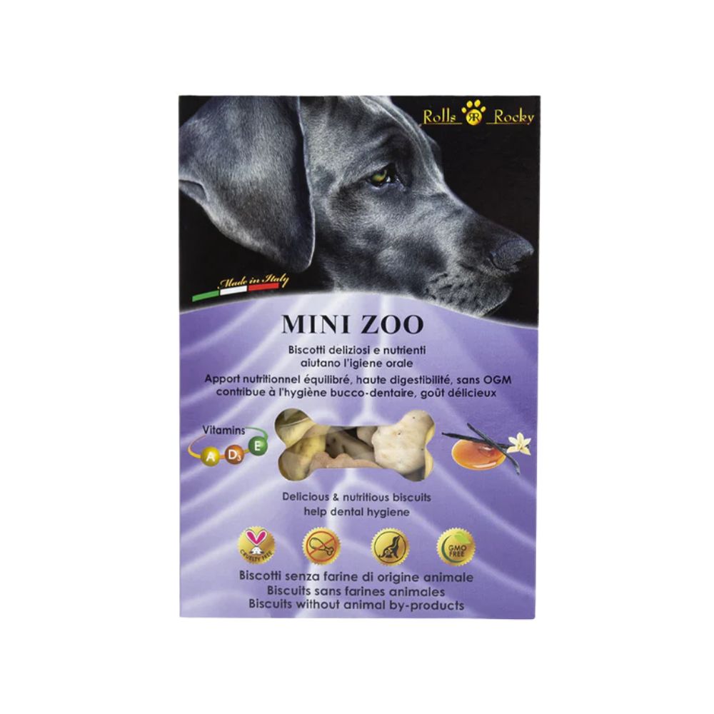 Rolls Rocky Mini Zoo Biscotti per Cani 300g Snack per Cani